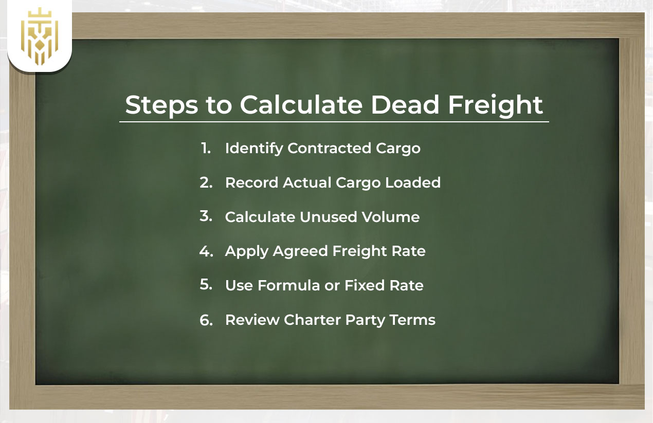 Steps to Calculate Dead Freight